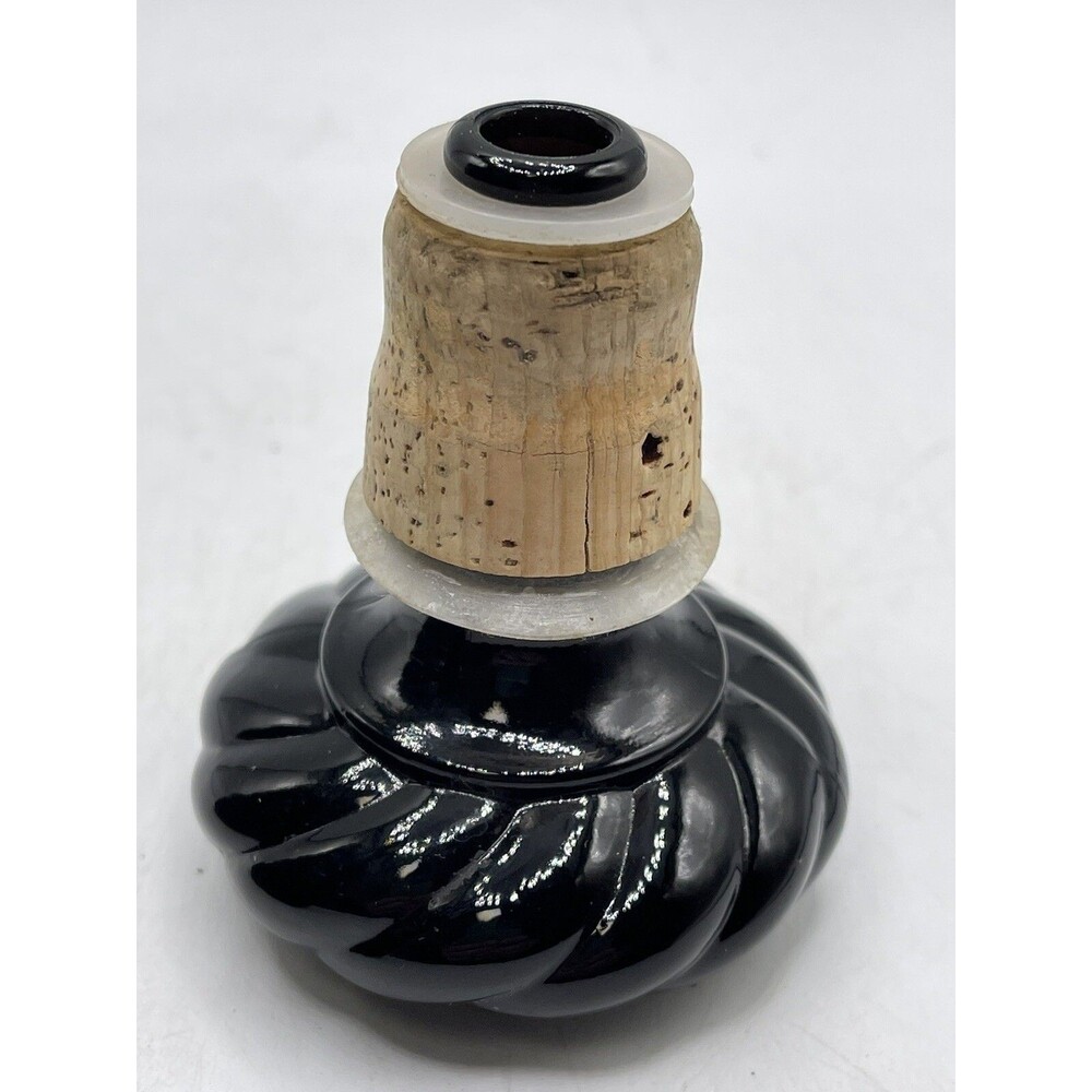 Vintage 70s Black Glass Genie Jim Beam Liquor Bottle Kentucky w/ Stopper Empty - Picture 8 of 10